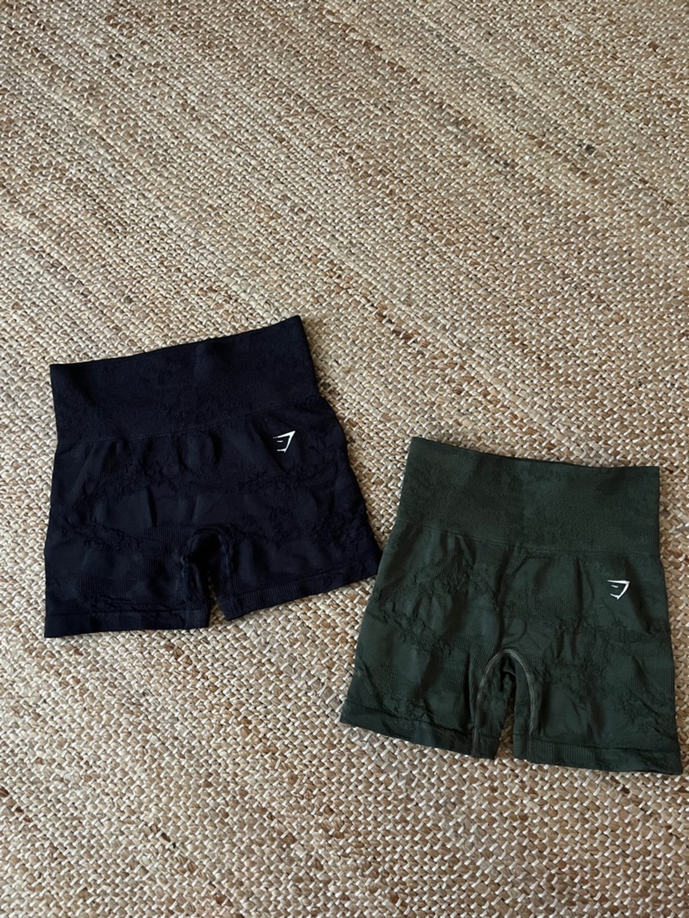 Gymshark Workout Shorts - Black & Olive
